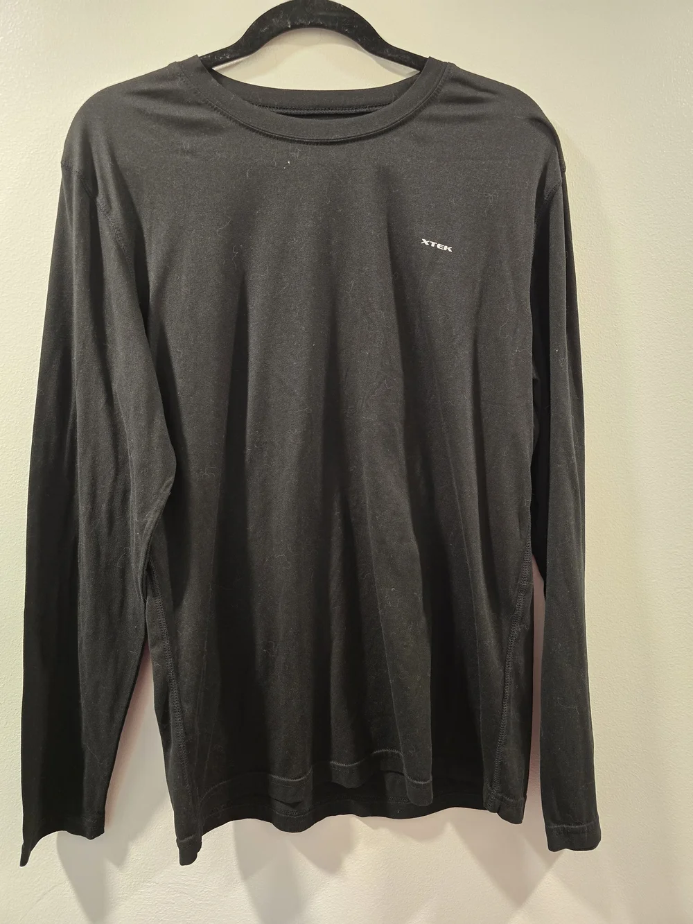Men's Long Sleeve Crew Neck Shirt - Black